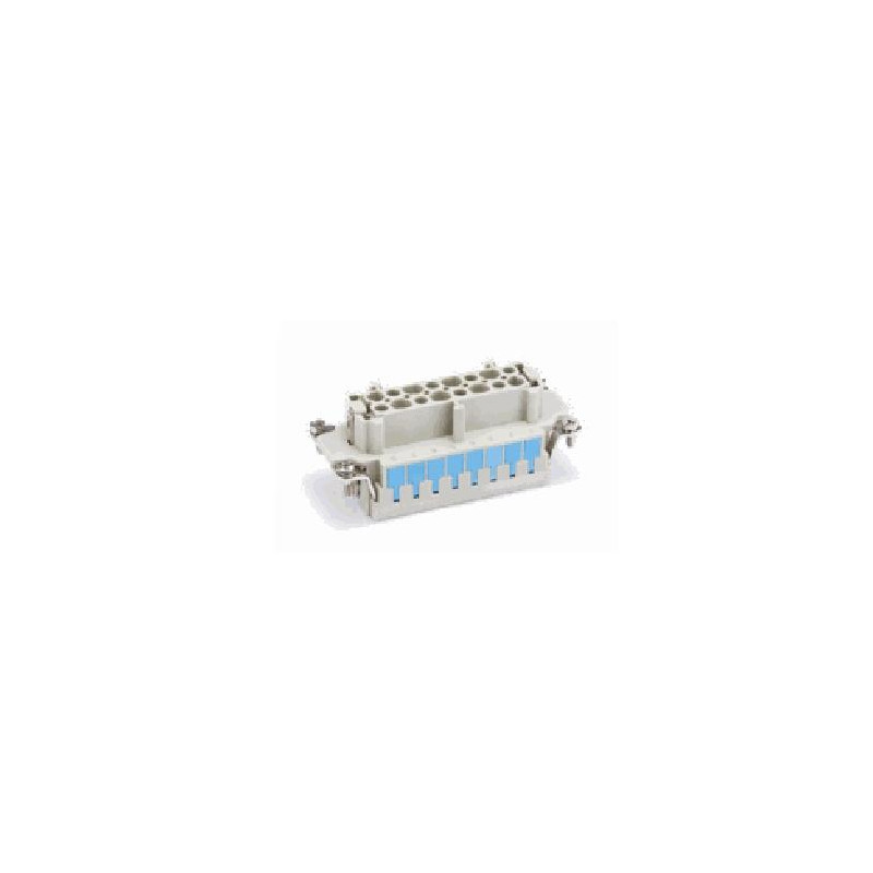 Insert HE, Raccordement à ressort, femelle, 24 pin, 16A, Polycarbonate, 24B|48B 